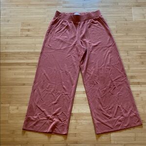 Lou & Grey Wide Leg Pants in Brown and Orange